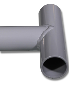 T-piece 1 1/2" Alu for ribbed tubes